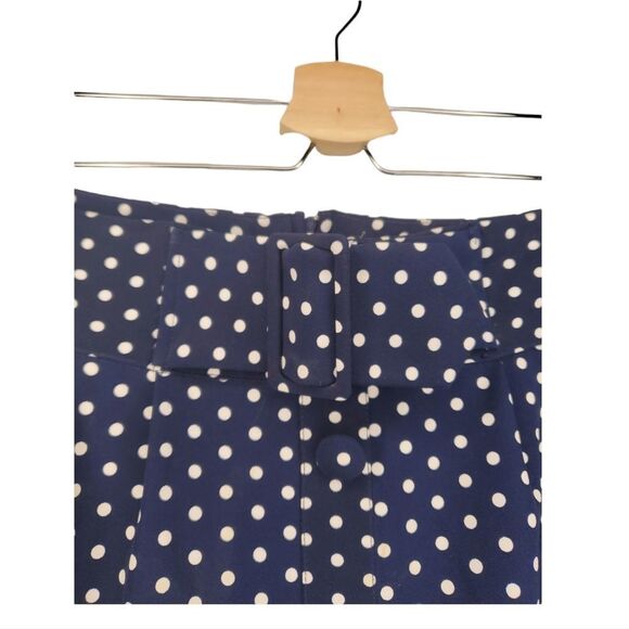 Modcloth Rockabilly Pin-up Navy Polkadot Swing Skirt Plus Size 1X - Picture 4 of 7